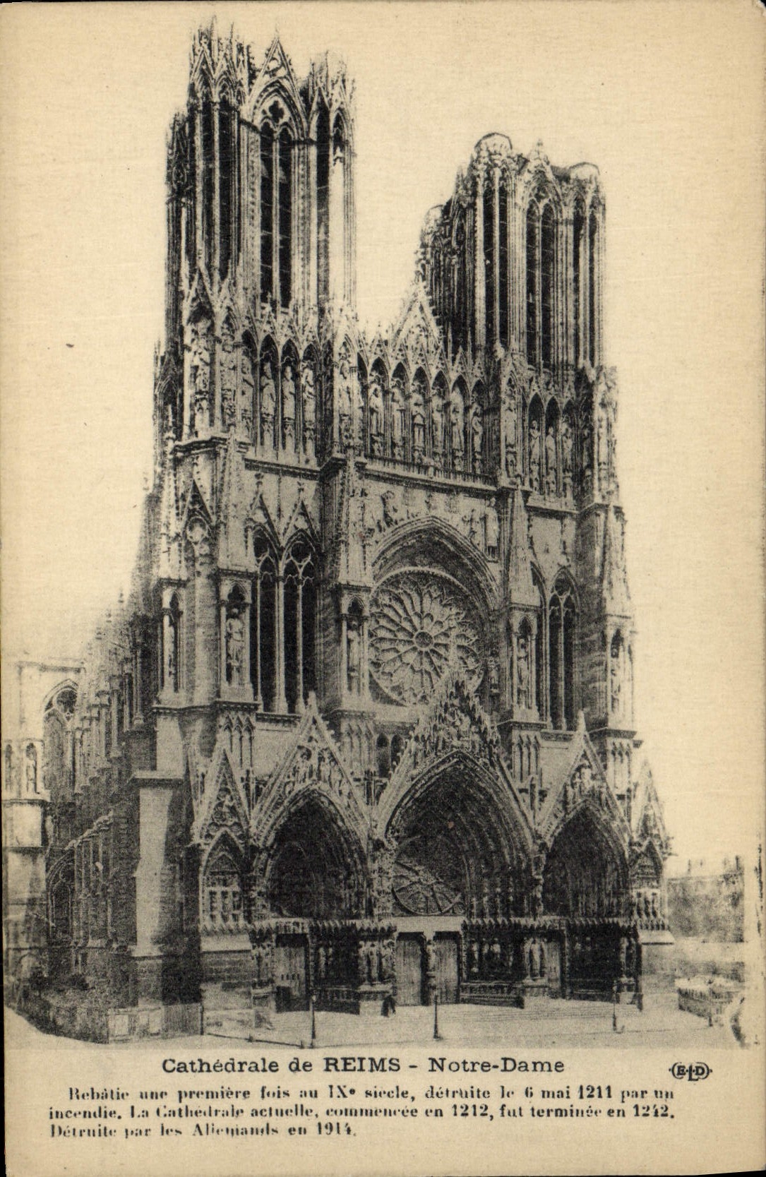 CPA Cathedrale De Reims Notre Dame
