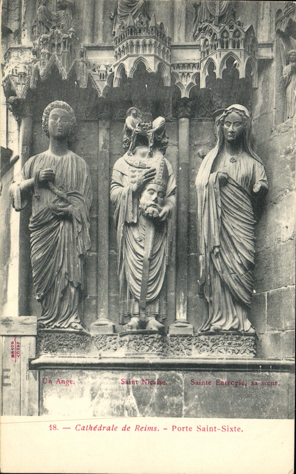 CPA Cathedrale De Reims Porte Saint Sixte