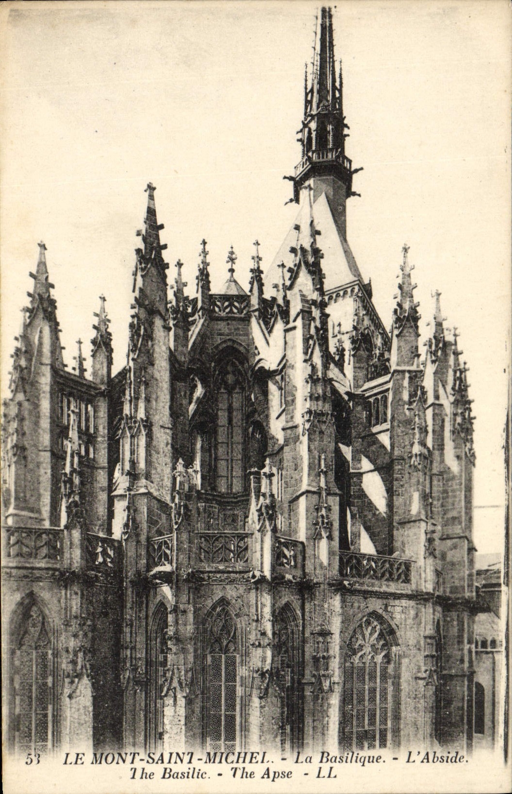 CPA Le Mont Saint Michel La Basilique L'Abside