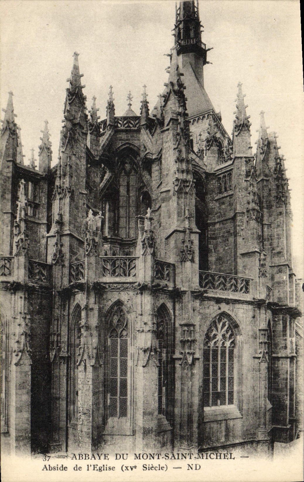 CPA Abbaye Du Mont Saint Michel Abside De l'Eglise
