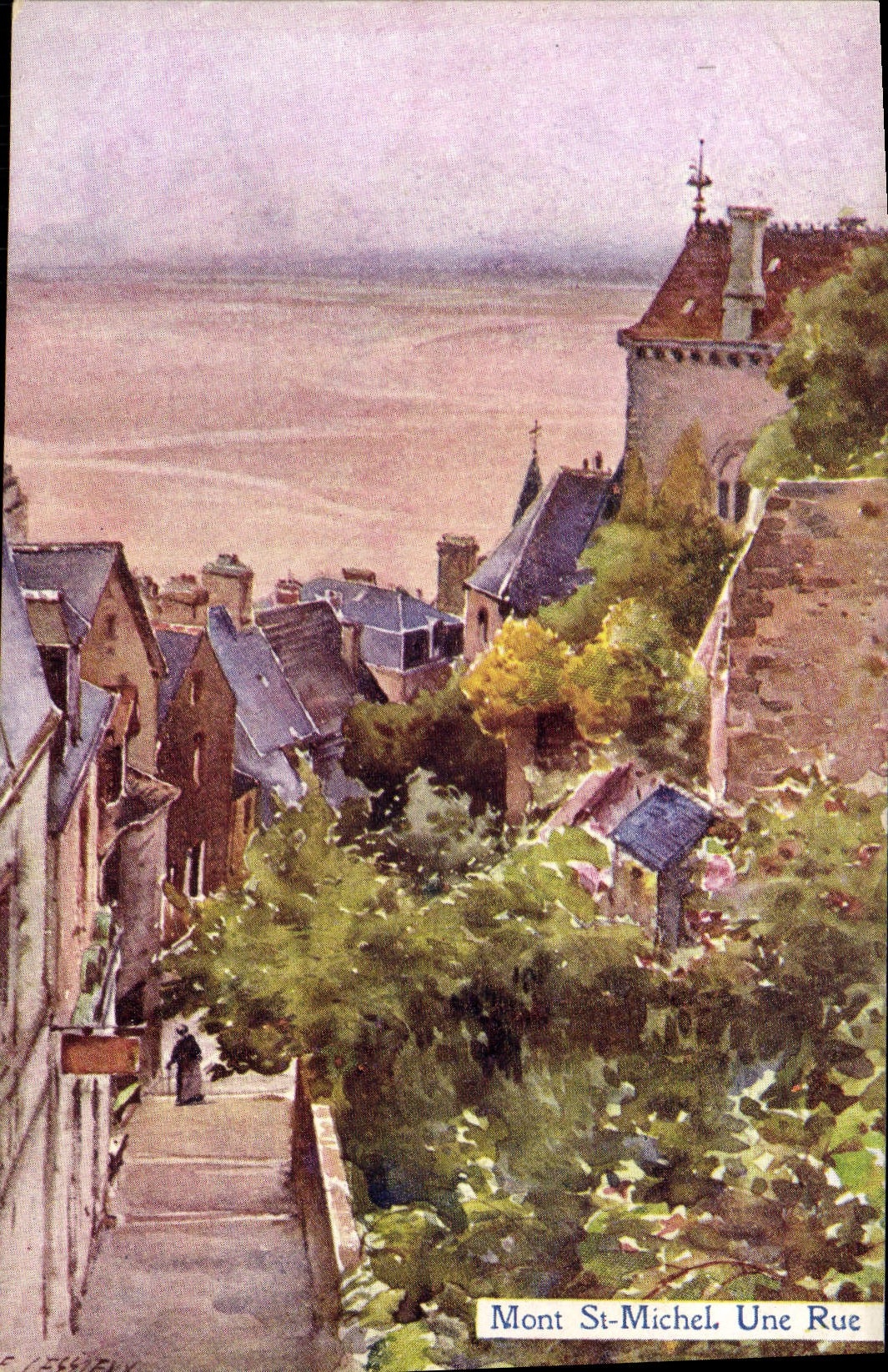 CPA Mont Saint Michel Une Rue