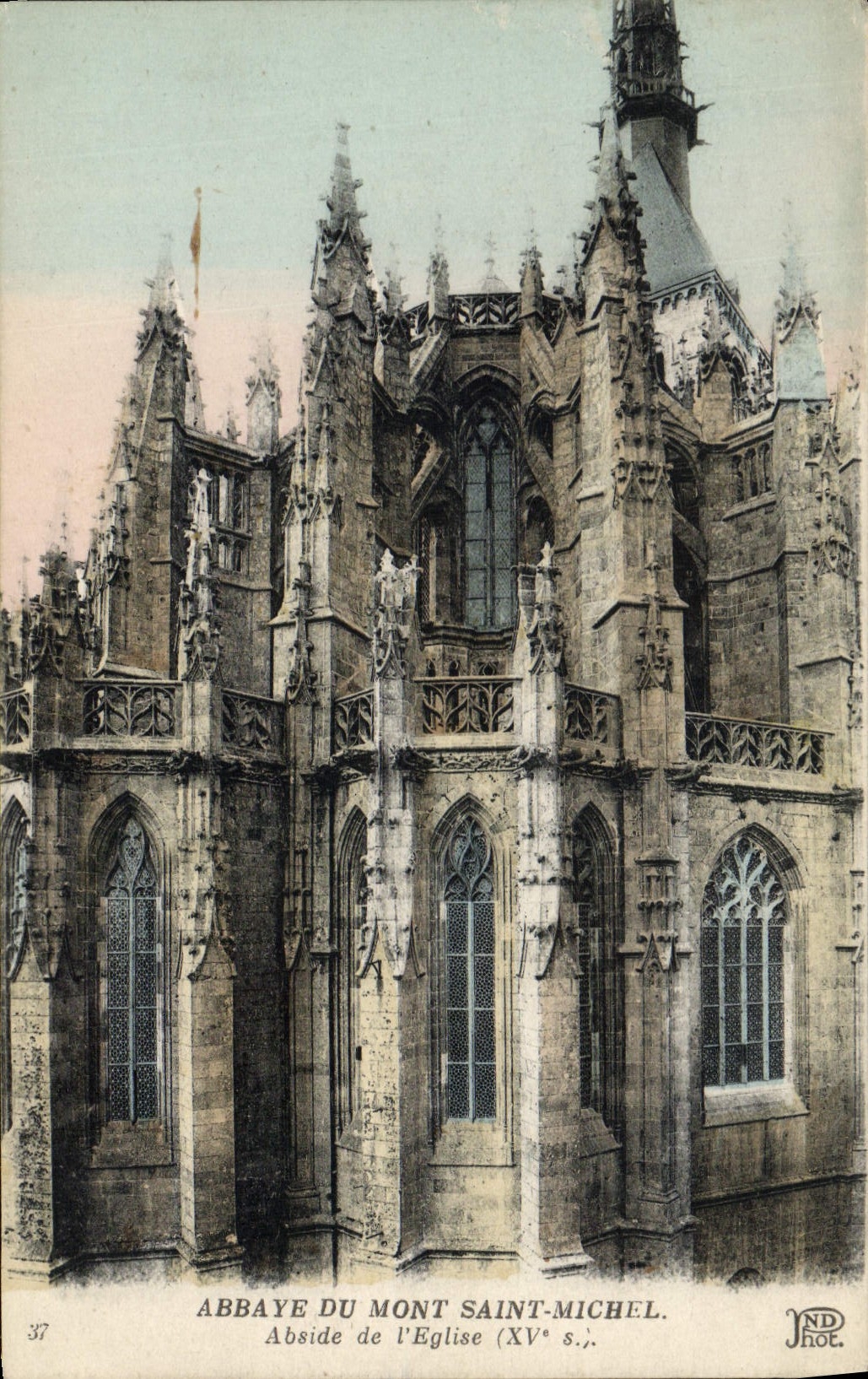 CPA Abbaye Du Mont Saint Michel Abside De l'Eglise
