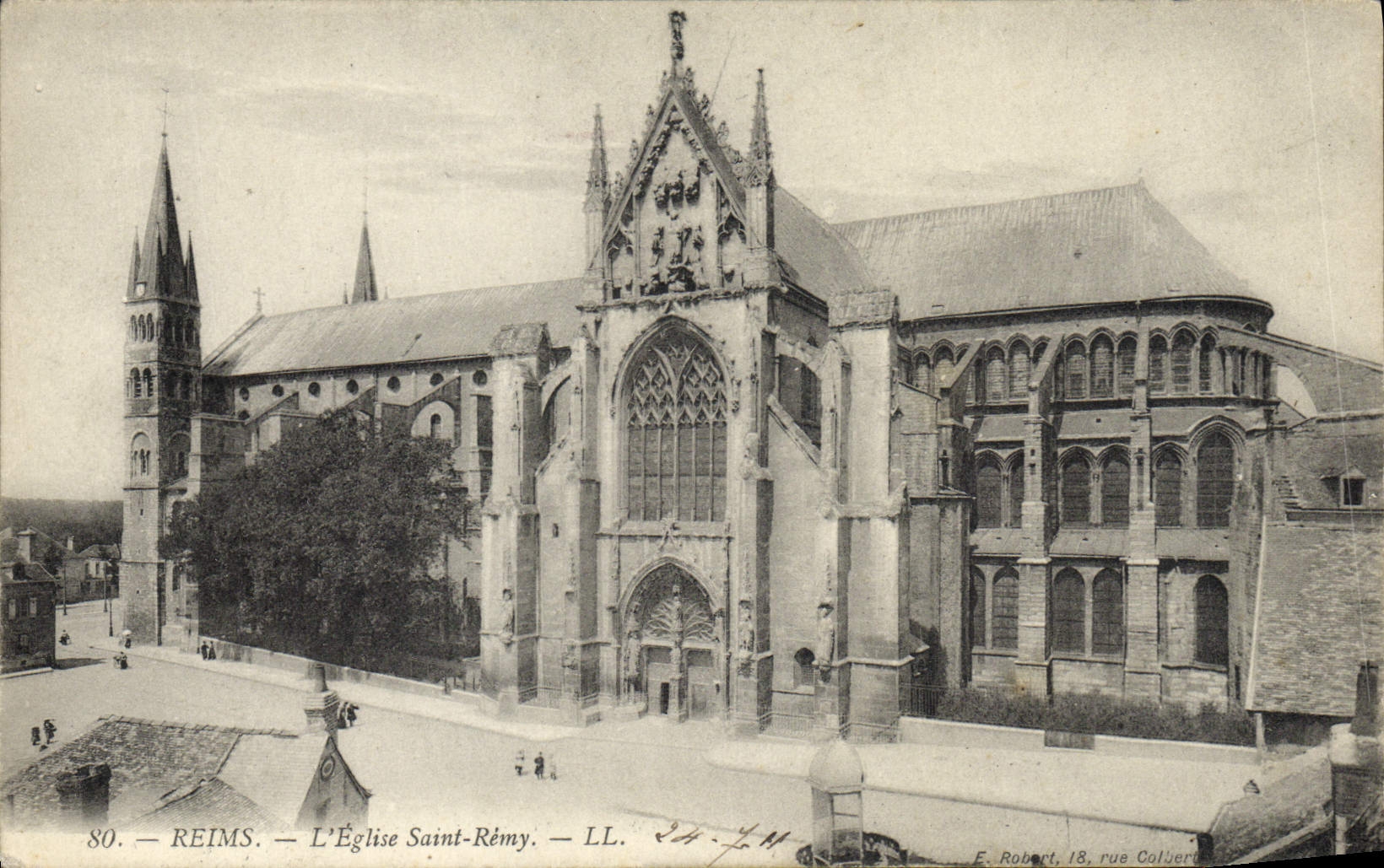 CPA Reims L'Eglise Saint Remy