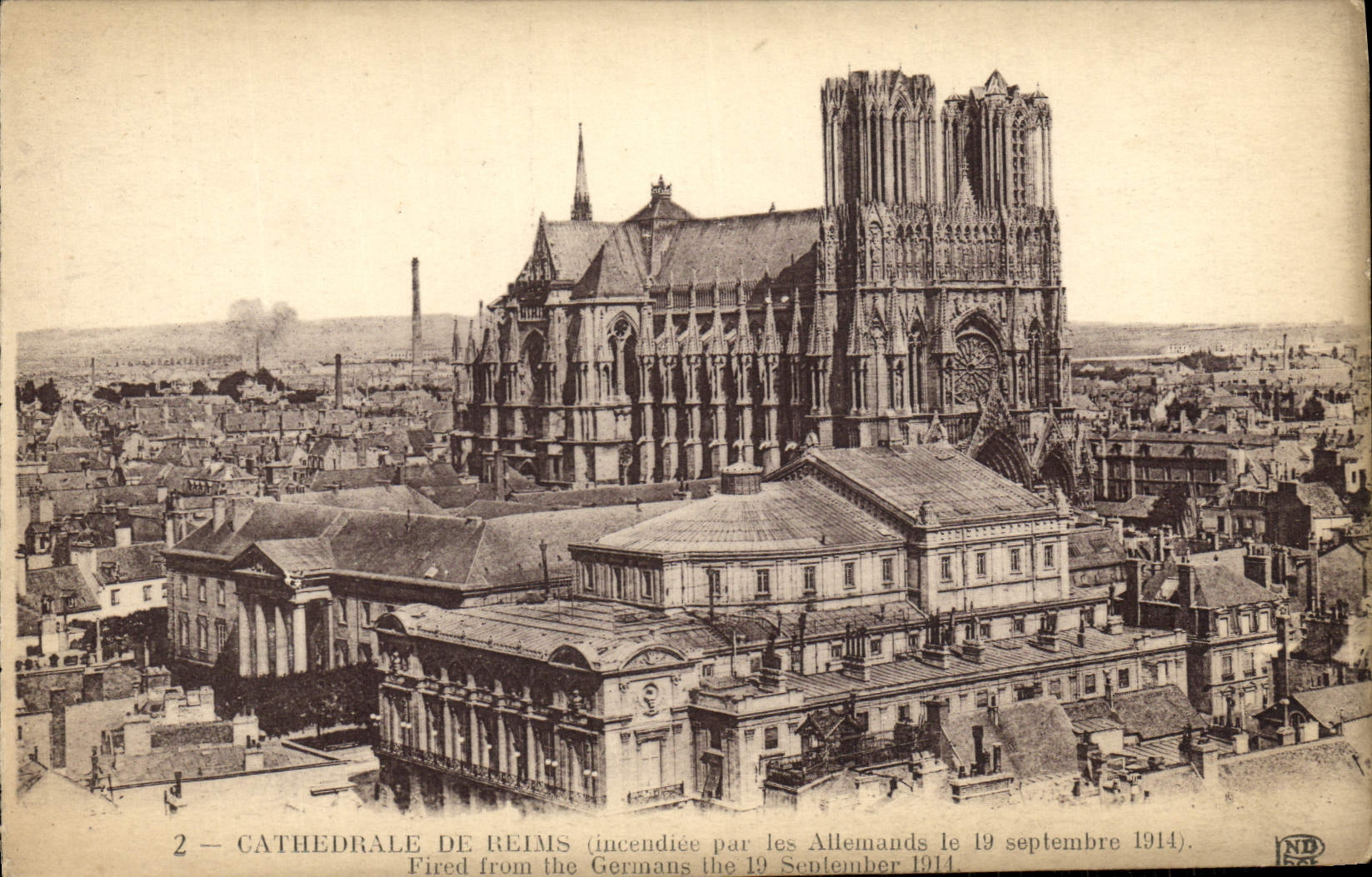 CPA Cathedrale De Reims Par Les Allemands