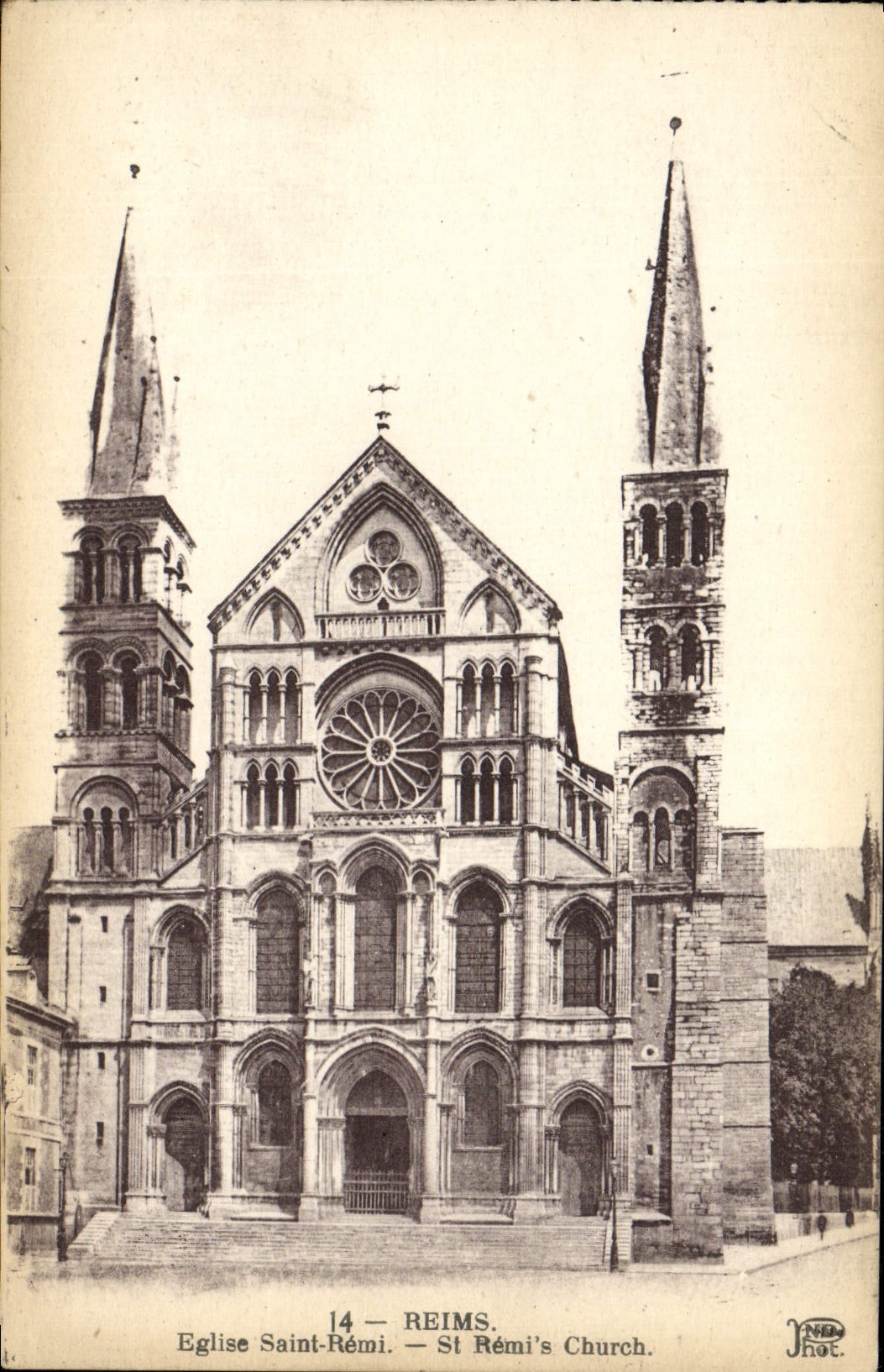 CPA Reims Eglise Saint Remi 