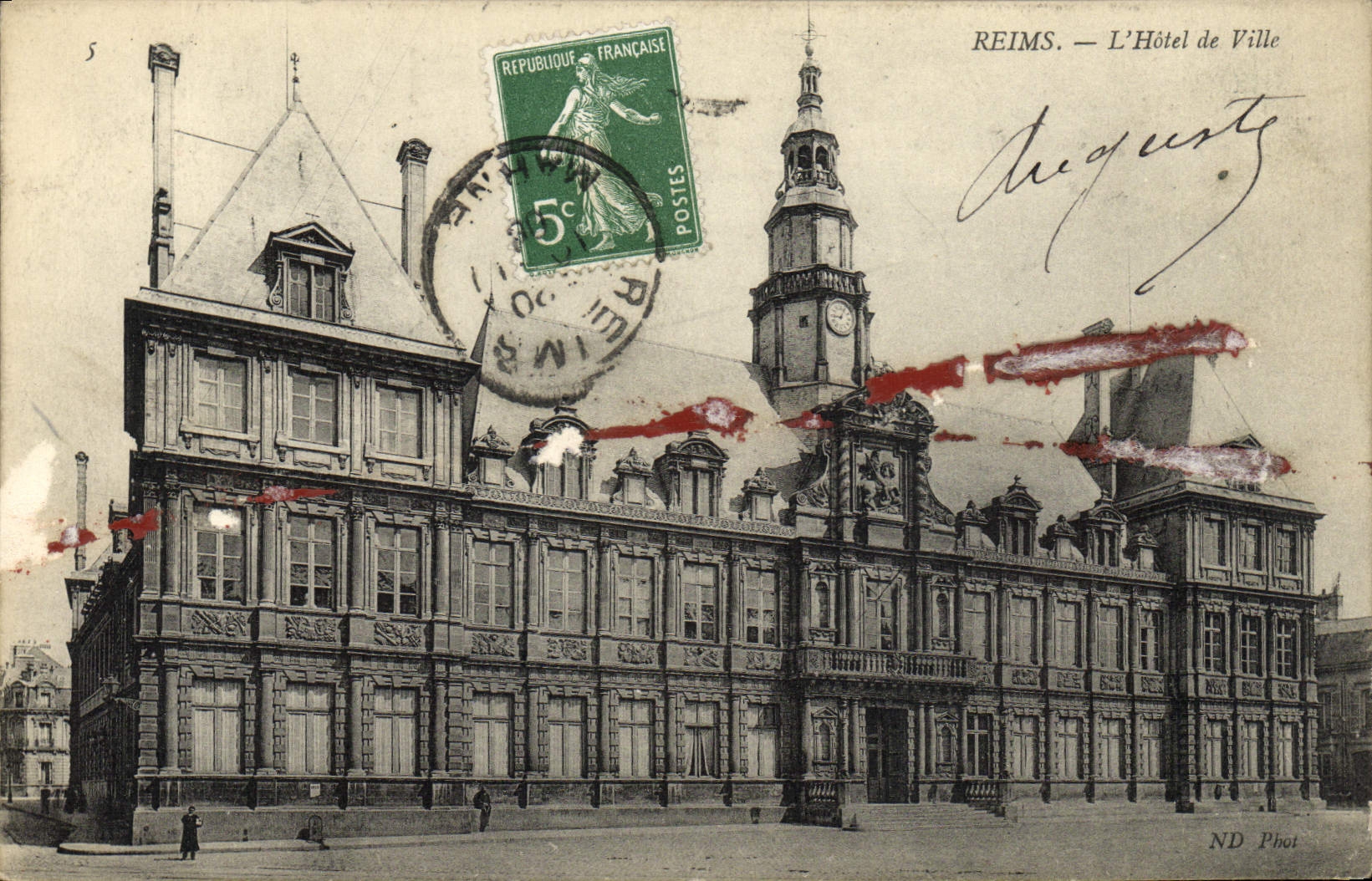 CPA Reims L'Hotel De Ville