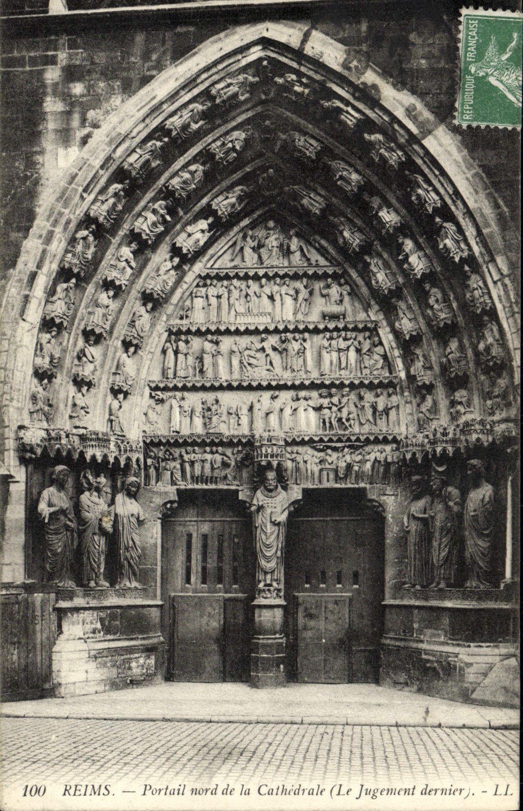 CPA Reims Portail Nord De La Cathedrale Le Jugement dernier