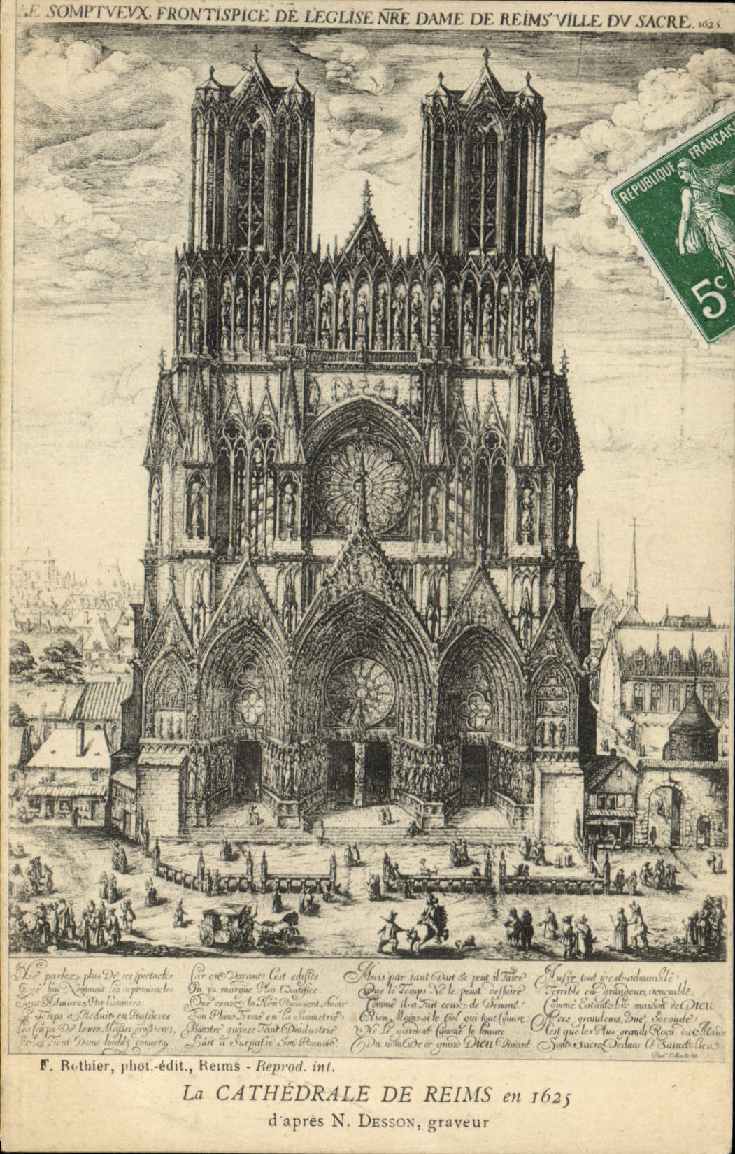 CPA La Cathedrale De Reims