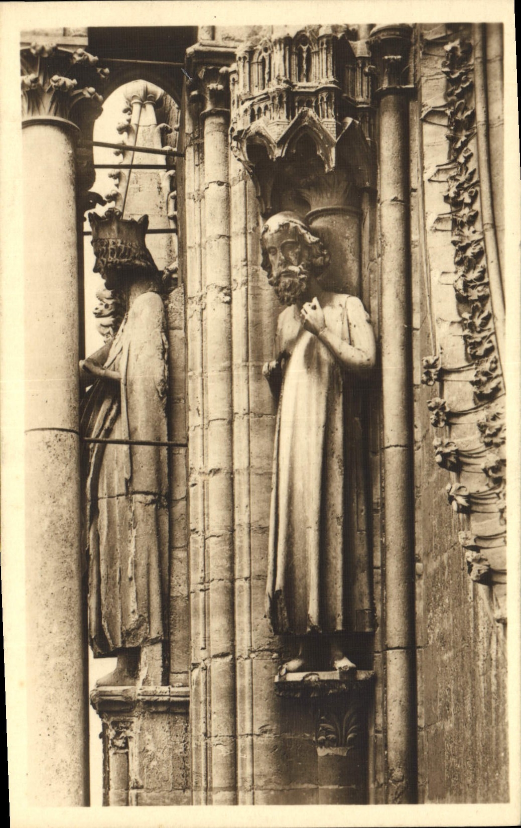 CPA Cathedrale De Reims Transept Nord Adam