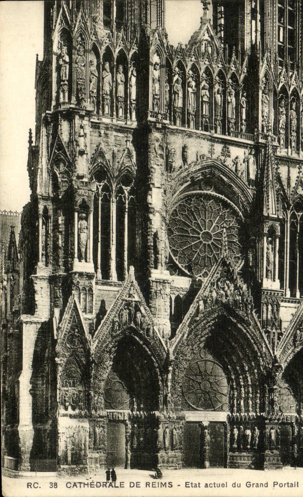 CPA Cathedrale De Reims Etat Actuel Du Grand Portail