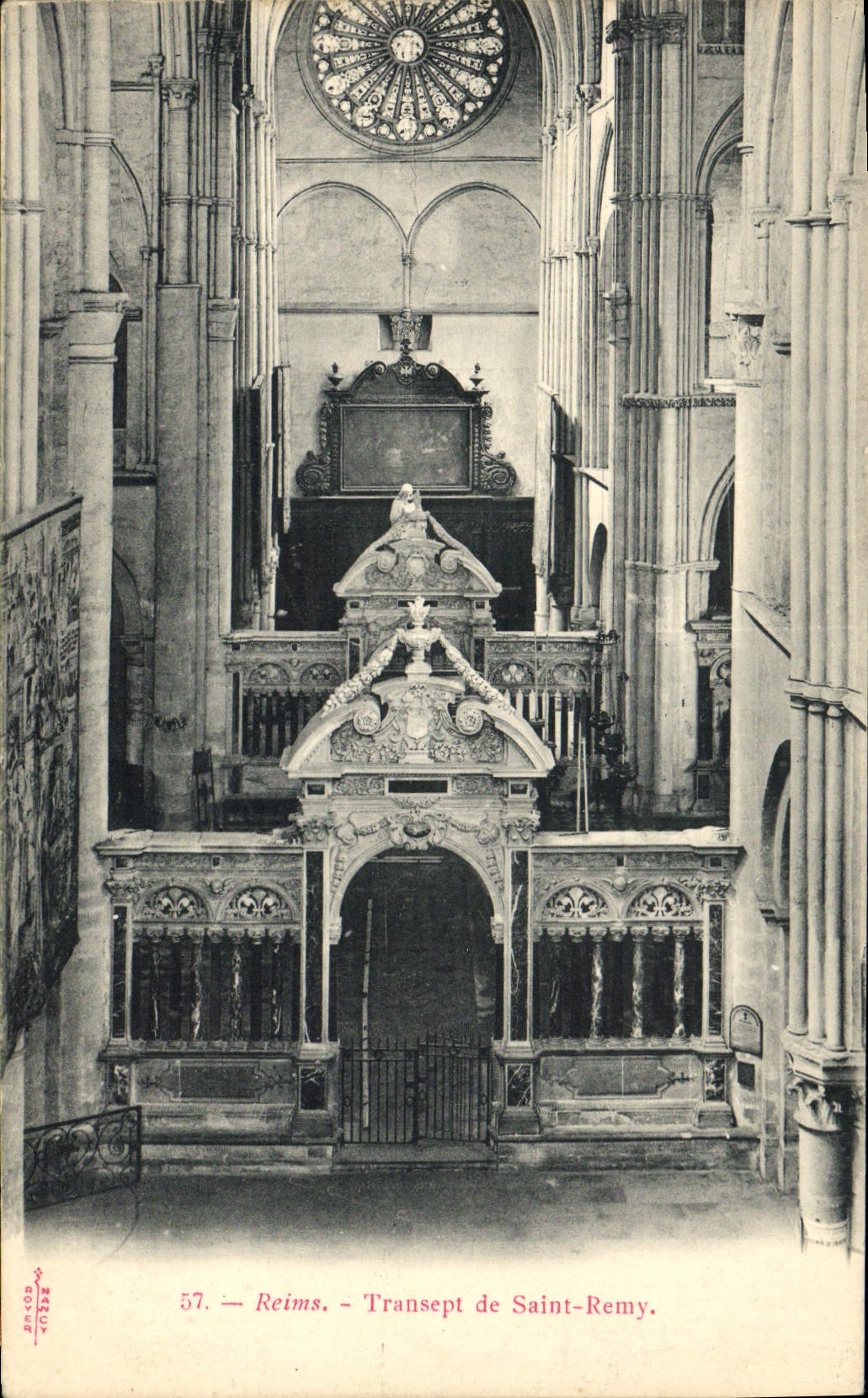 VINTAGE POSTCARD Rheims Transept Of Remy Saint