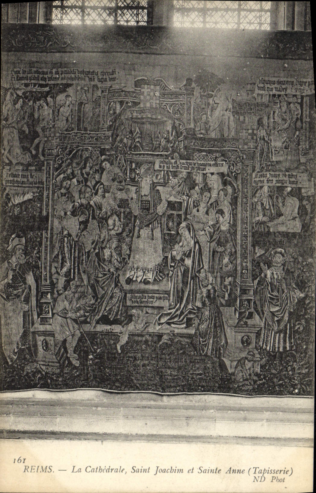 VINTAGE POSTCARD Rheims the Cathedral Holy Joachin And Sainte Anne Tapisserie
