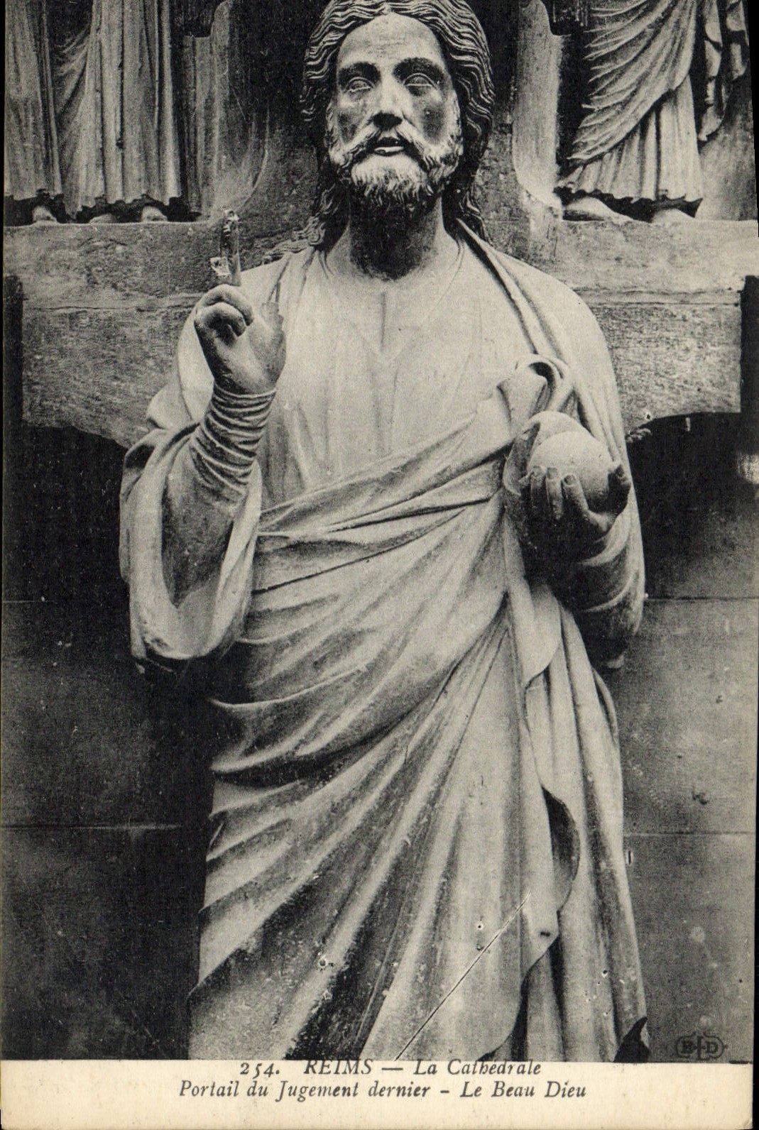 CPA Reims La Cathedrale Portail Du Jugement Dernier Le Beau Dieu