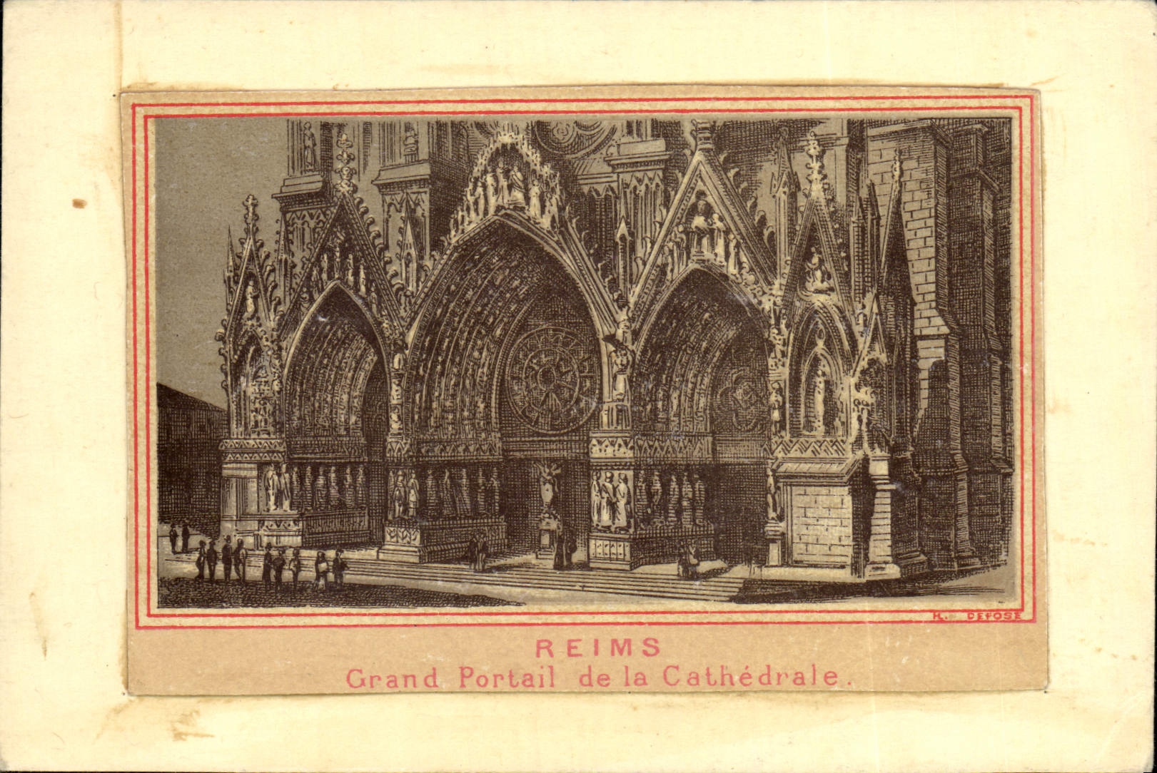 CPA Reims Grand Portail De La Cathedrale