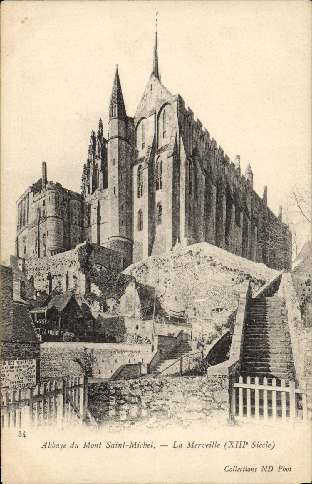 CPA Abbaye Du Mont Saint Michel La Merveille