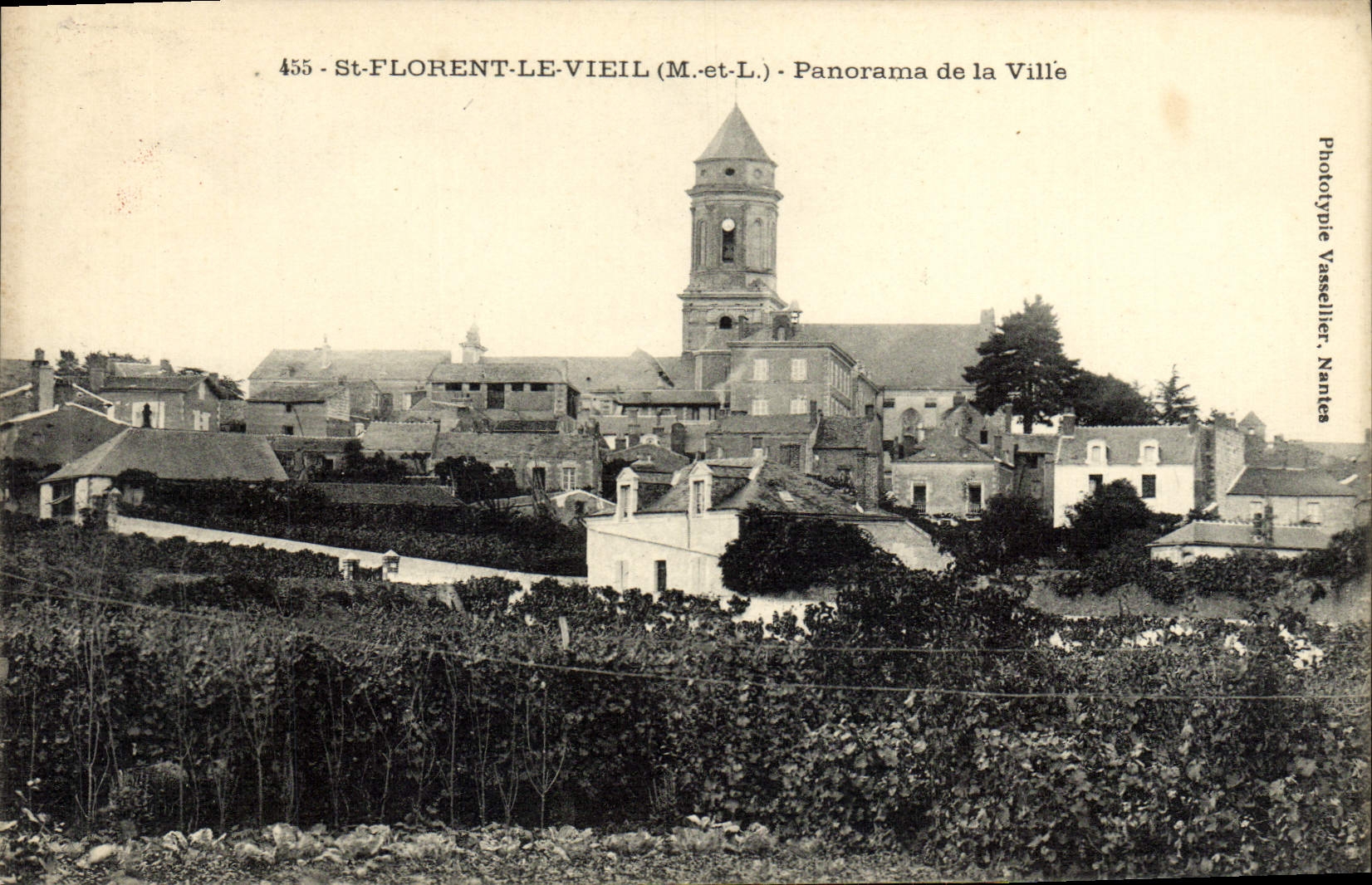 St Florent de la POSTAL de la VENDIMIA el viejo panorama de la ciudad