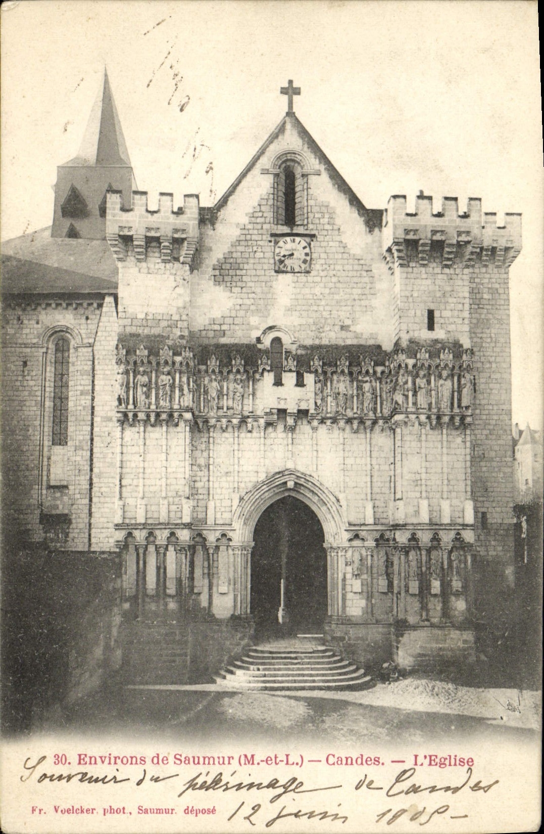 CPA Environs de Saumur Candes L'Eglise