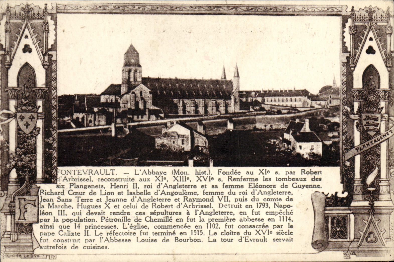 CPA Fontevrault Abbaye