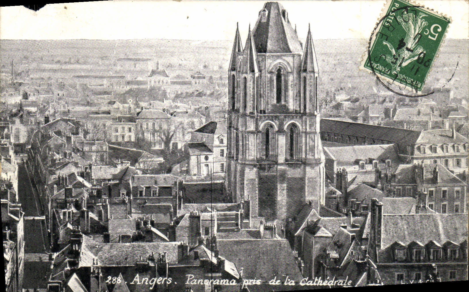 CPA Angers Panorama Pris de la Cathedrale