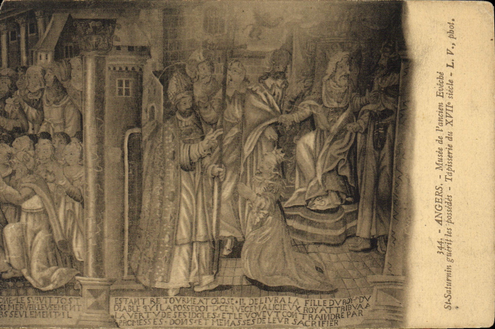 La POSTAL de la VENDIMIA encoleriza Musee de las viejas curaciones del St Saturnin de Eveche las tiene