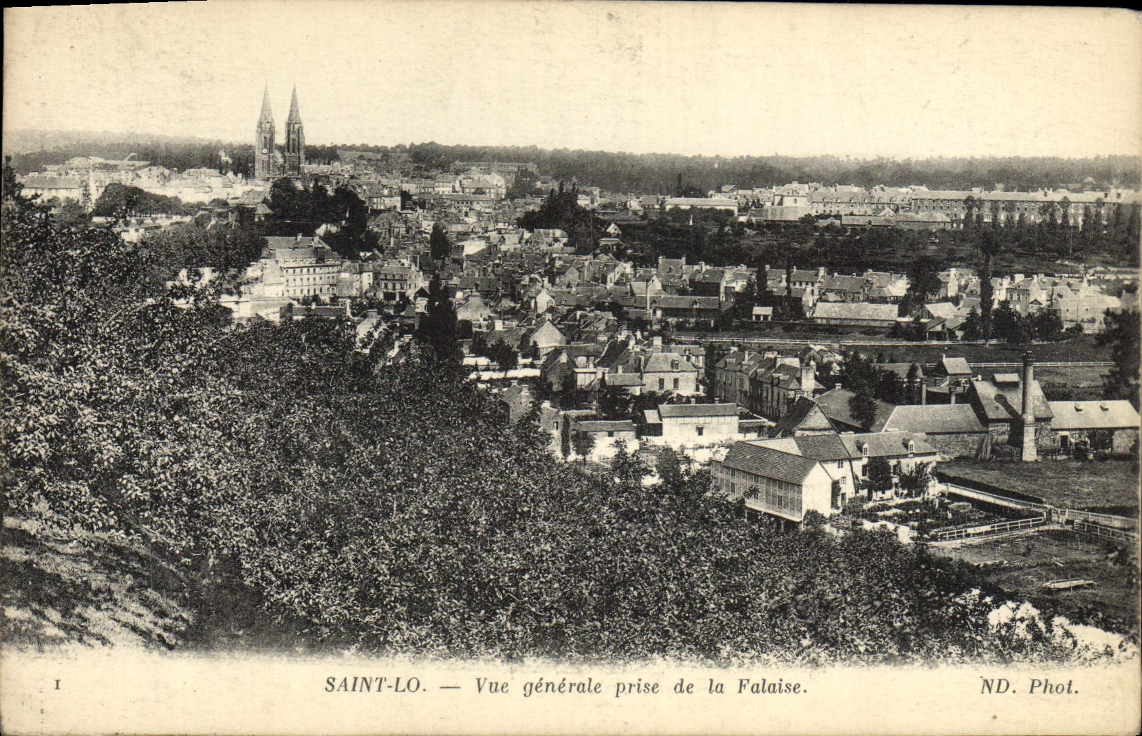 VINTAGE POSTCARD Holy Lo View Taken of Cliff