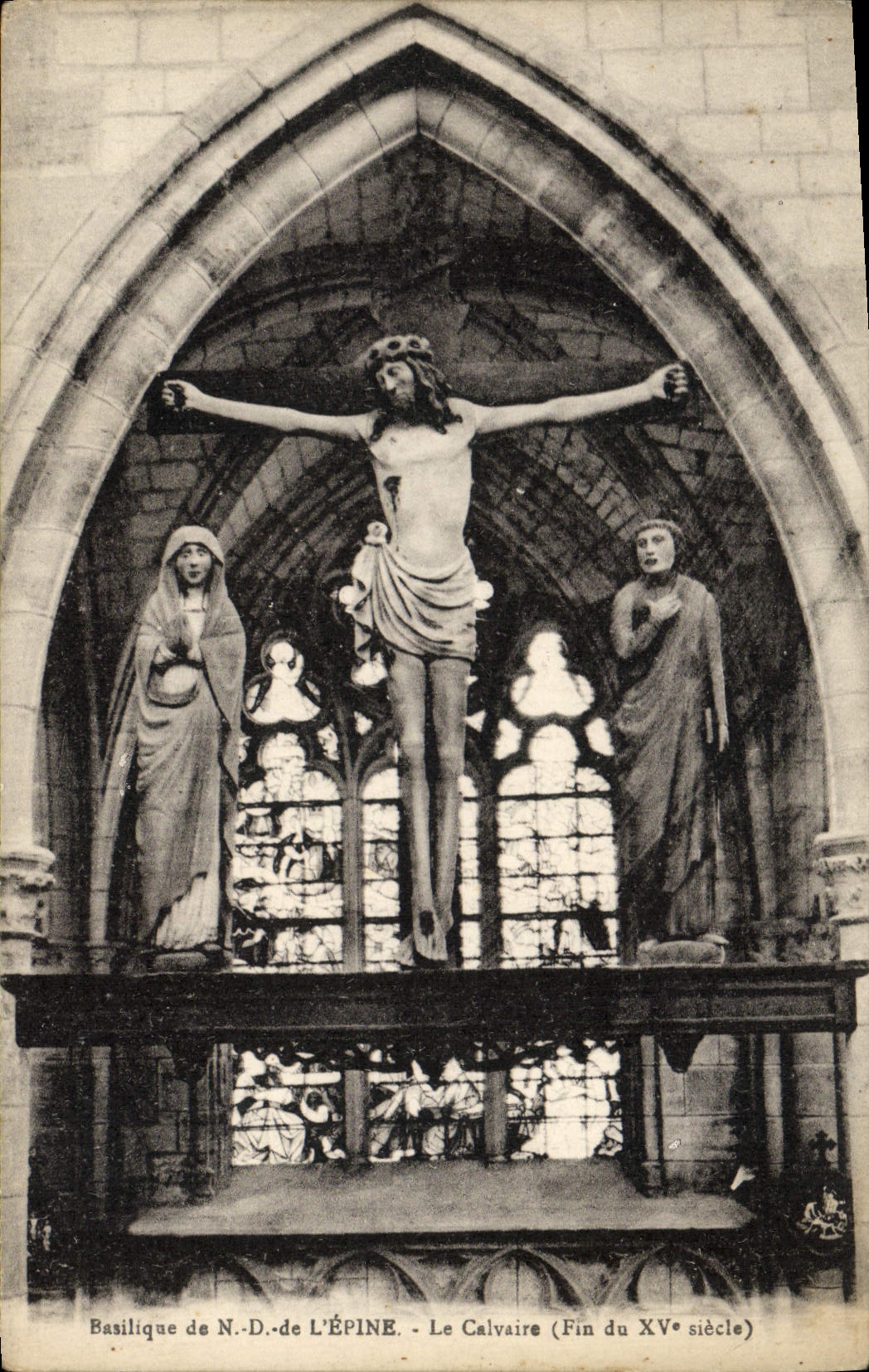 VINTAGE POSTCARD Lepine Notre Dame Basilica the Martyrdom Christ