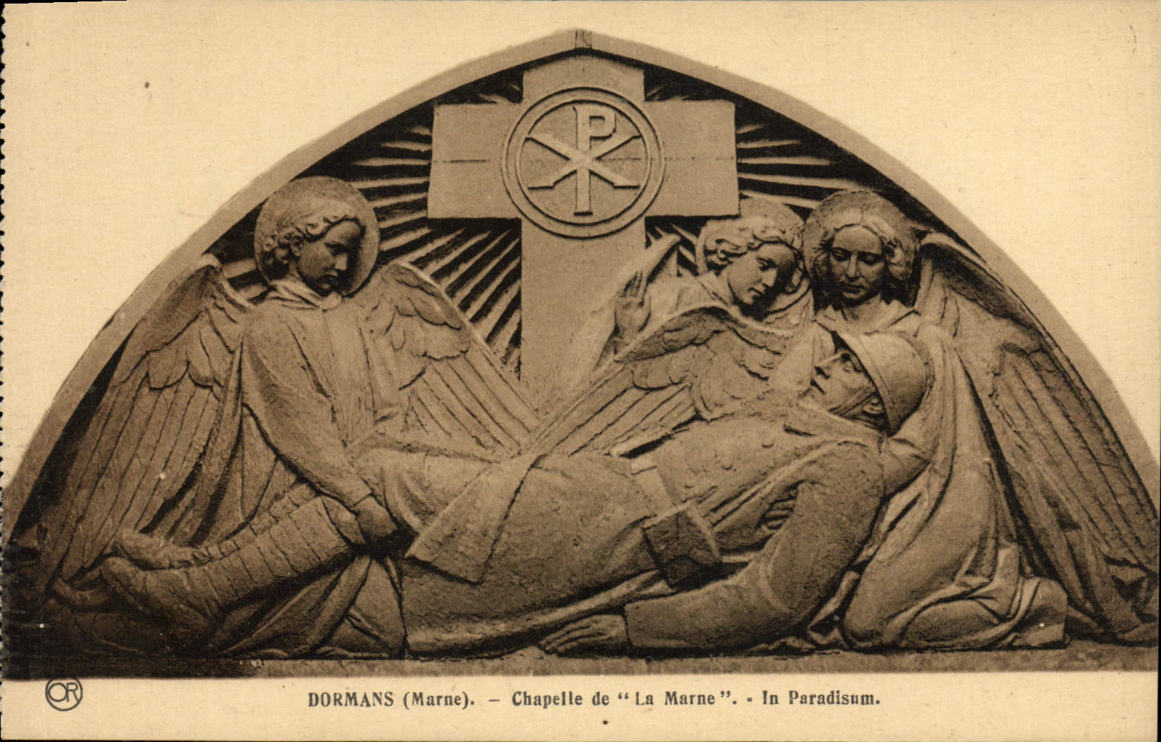 VINTAGE POSTCARD Dormans Vault of the Marne Militaria Soldier