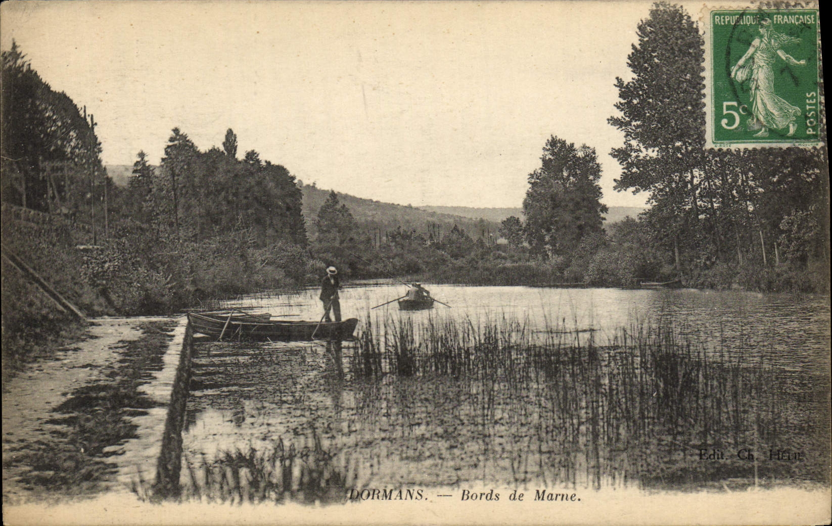 VINTAGE POSTCARD Dormans Edges of the Marne