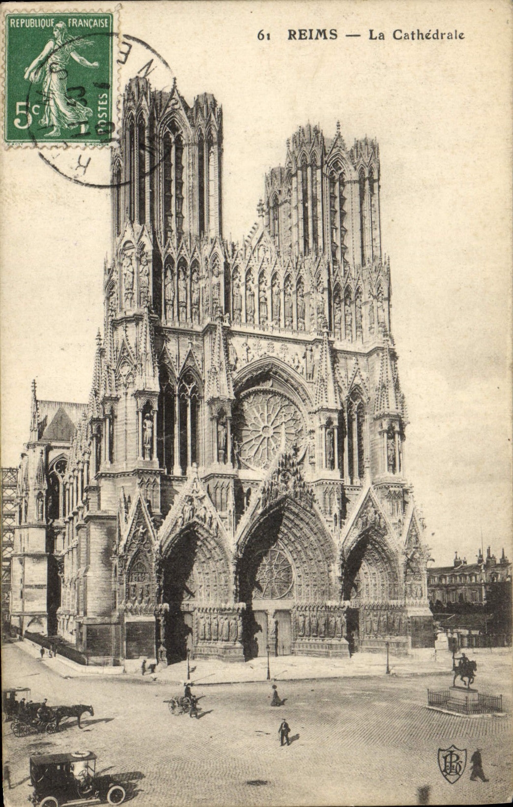 CPA Reims La Cathedrale 