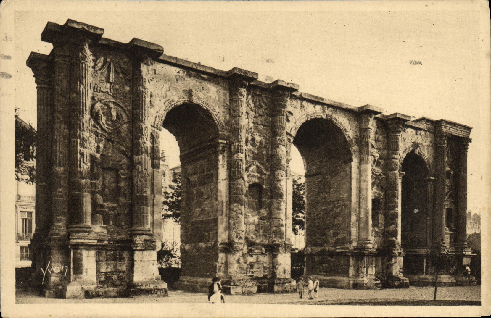 CPA Reims La porte de Mars