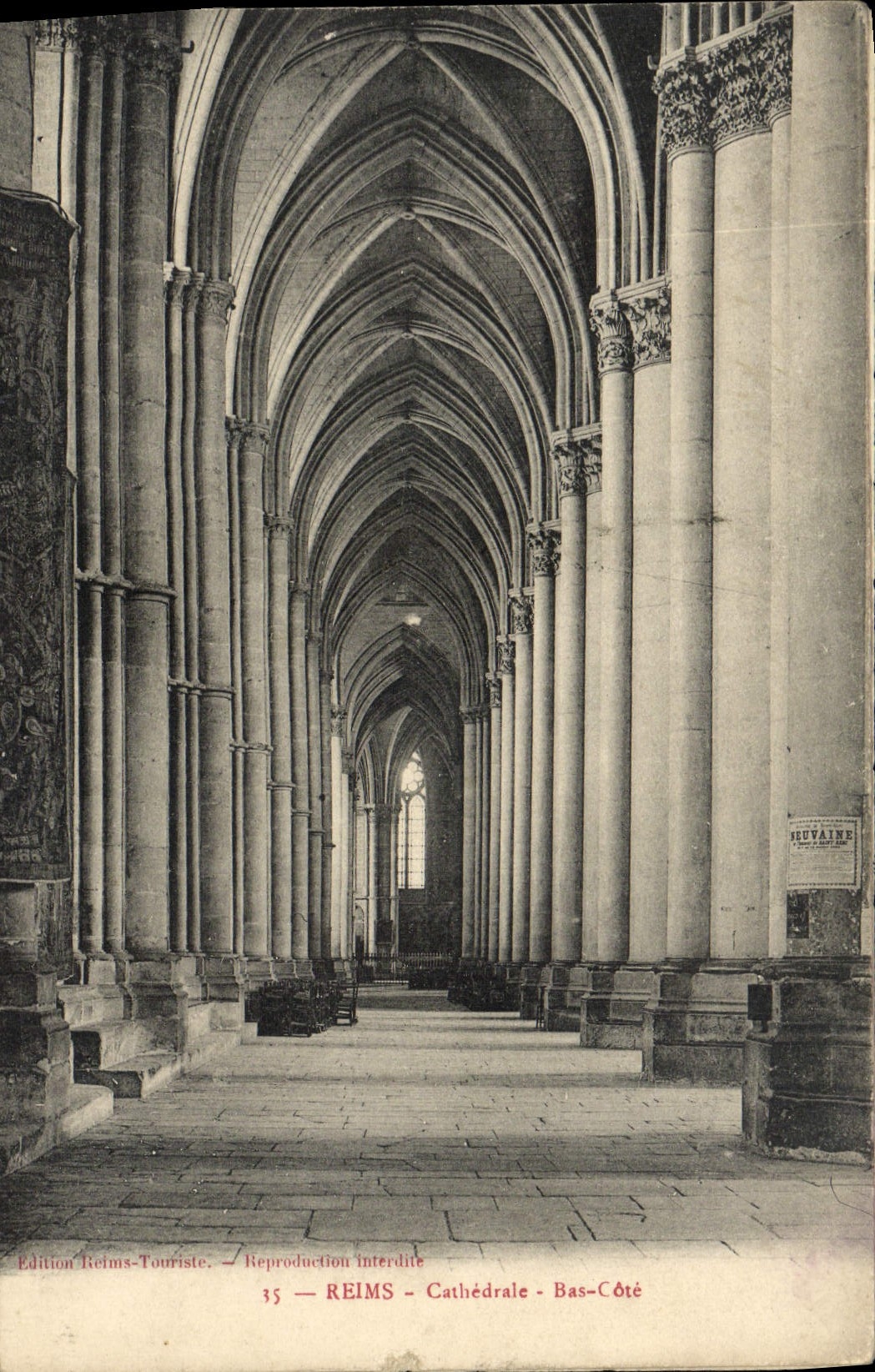 VINTAGE POSTCARD Rheims Cathedrale Low Dimensions