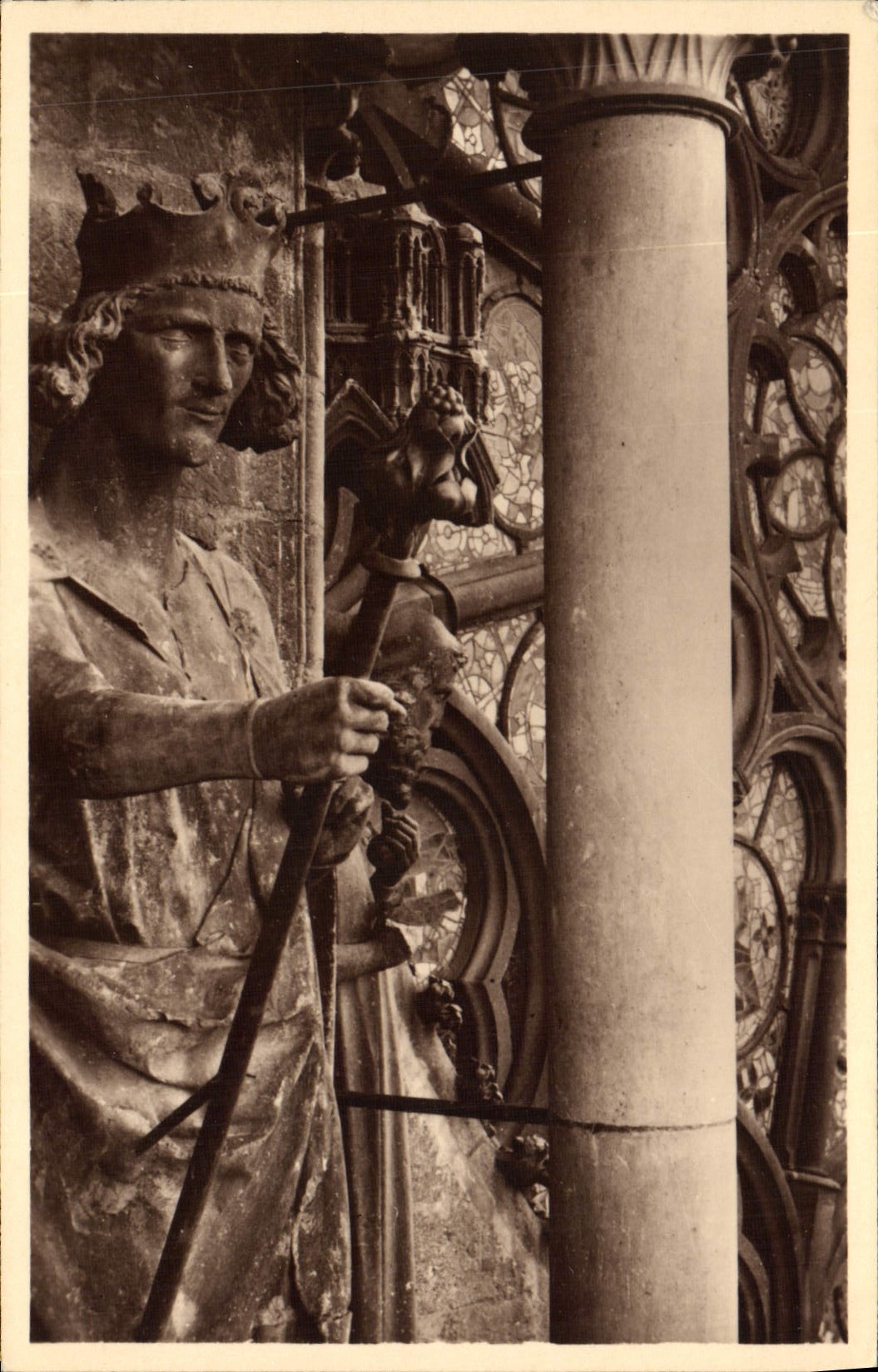 CPA Reims Cathedrale Philippe Auguste Croisillon Nord du transept