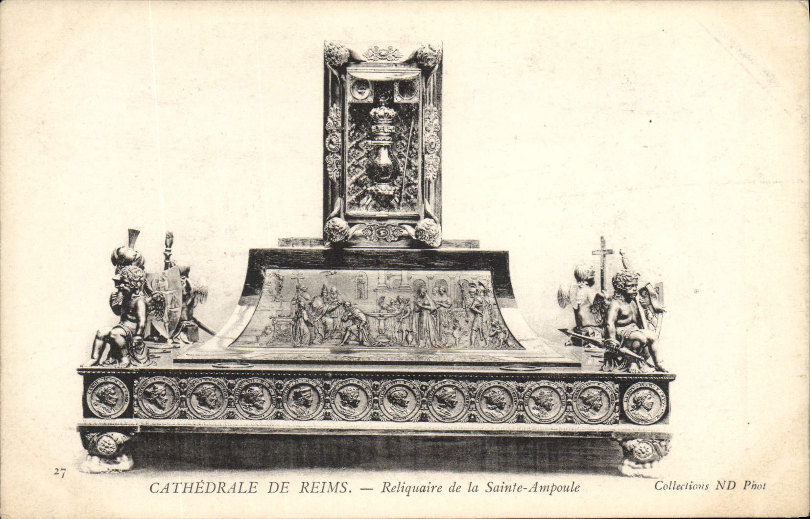 CPA Reims Cathedrale Reliquaire de la Sainte Ampoule Anges