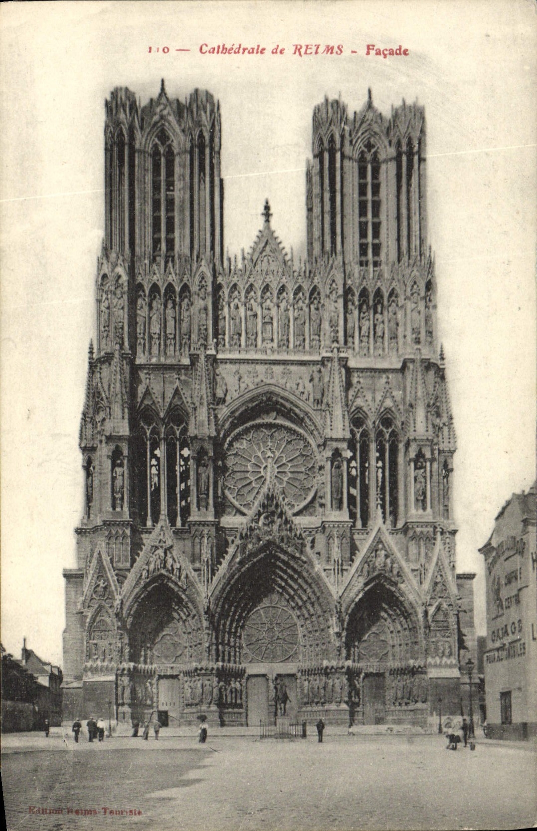 CPA Reims Cathedrale Facade