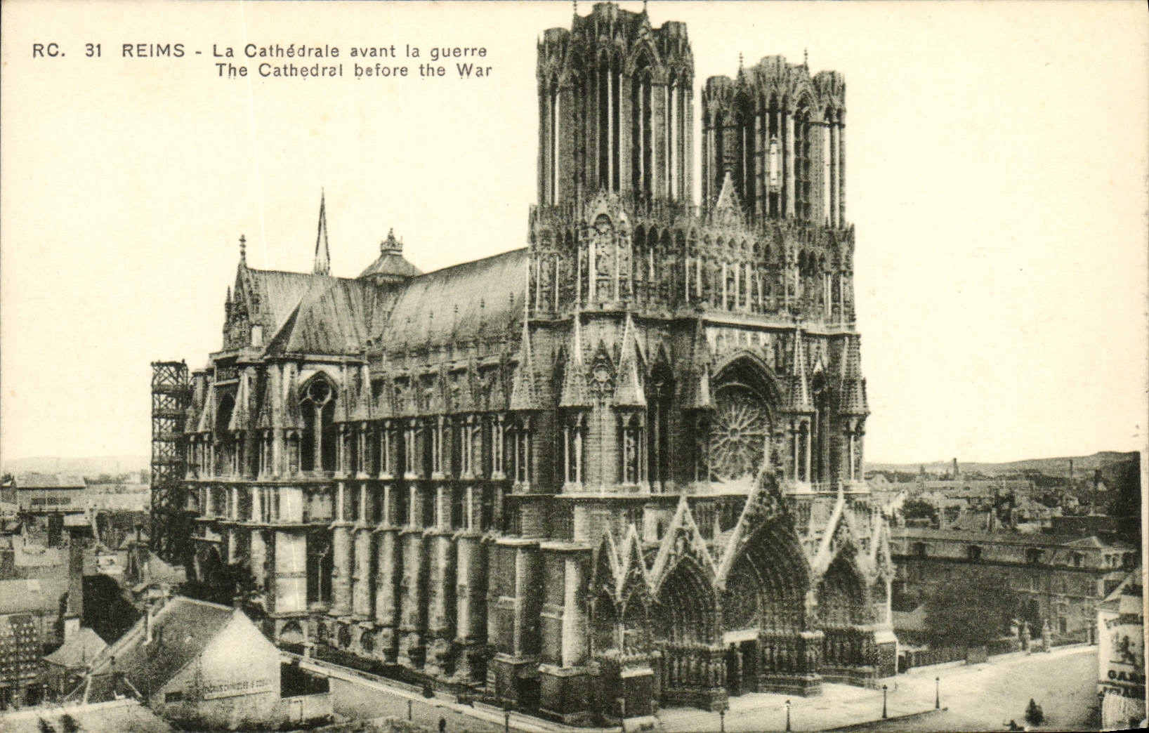 CPA Reims La Cathedrale avant la Guerre