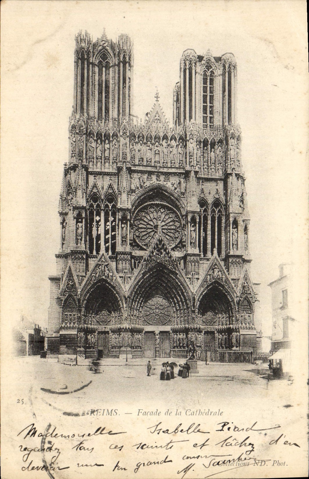 CPA Reims Facade de la Cathedrale