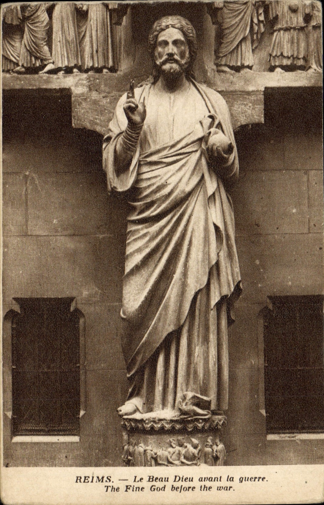 VINTAGE POSTCARD Rheims the Beautiful Anant God the War