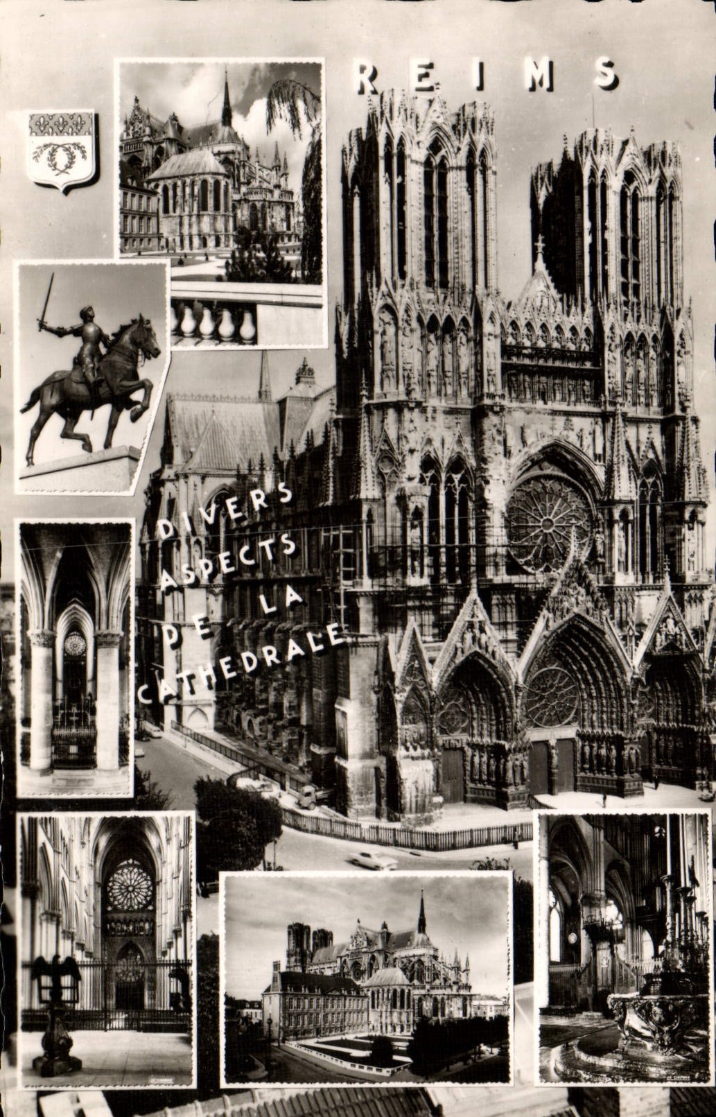 CPM Reims Divers aspects de la cathedrale