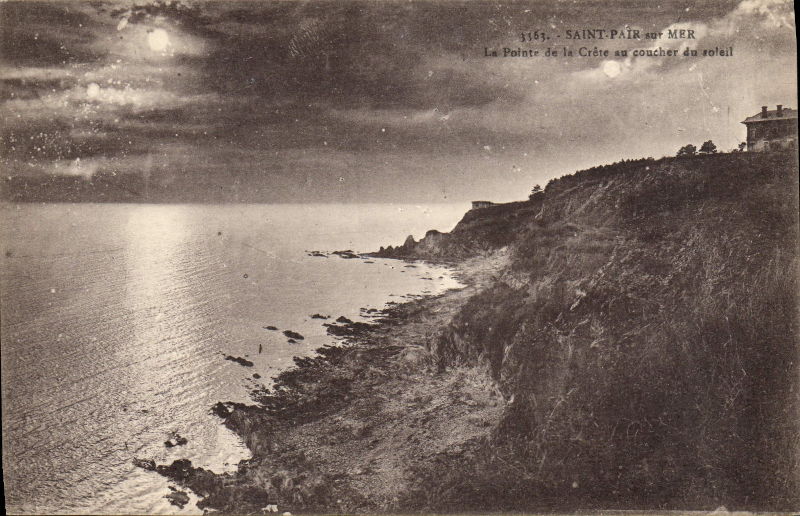 VINTAGE POSTCARD Holy Par On Sea the point of Crete to the sunset