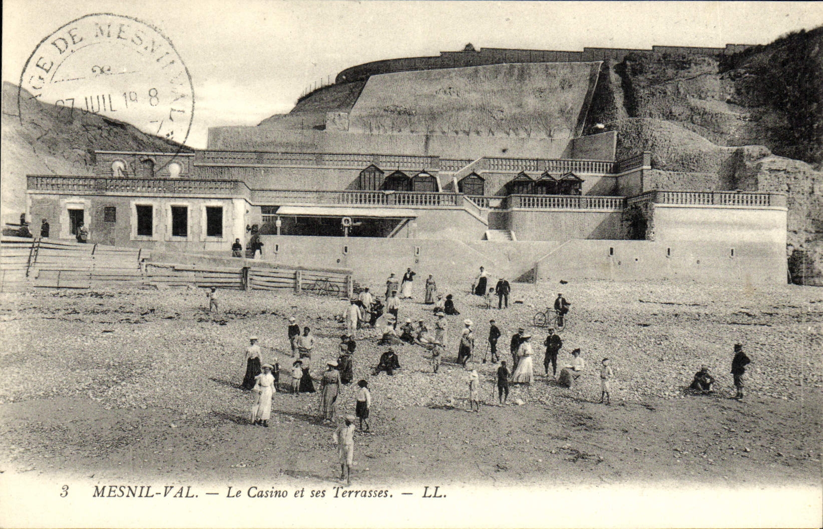 VINTAGE POSTCARD Mesnil Valley the Casino and its Terraces