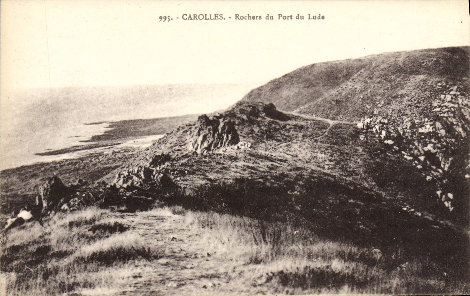 VINTAGE POSTCARD Carolles Rocks of the Port of Lude