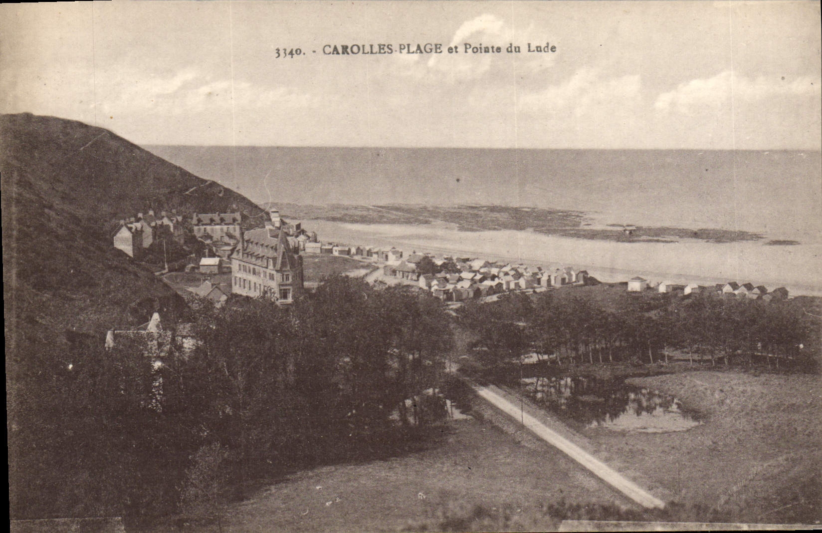 VINTAGE POSTCARD Carolles the Beach and Points of Lude