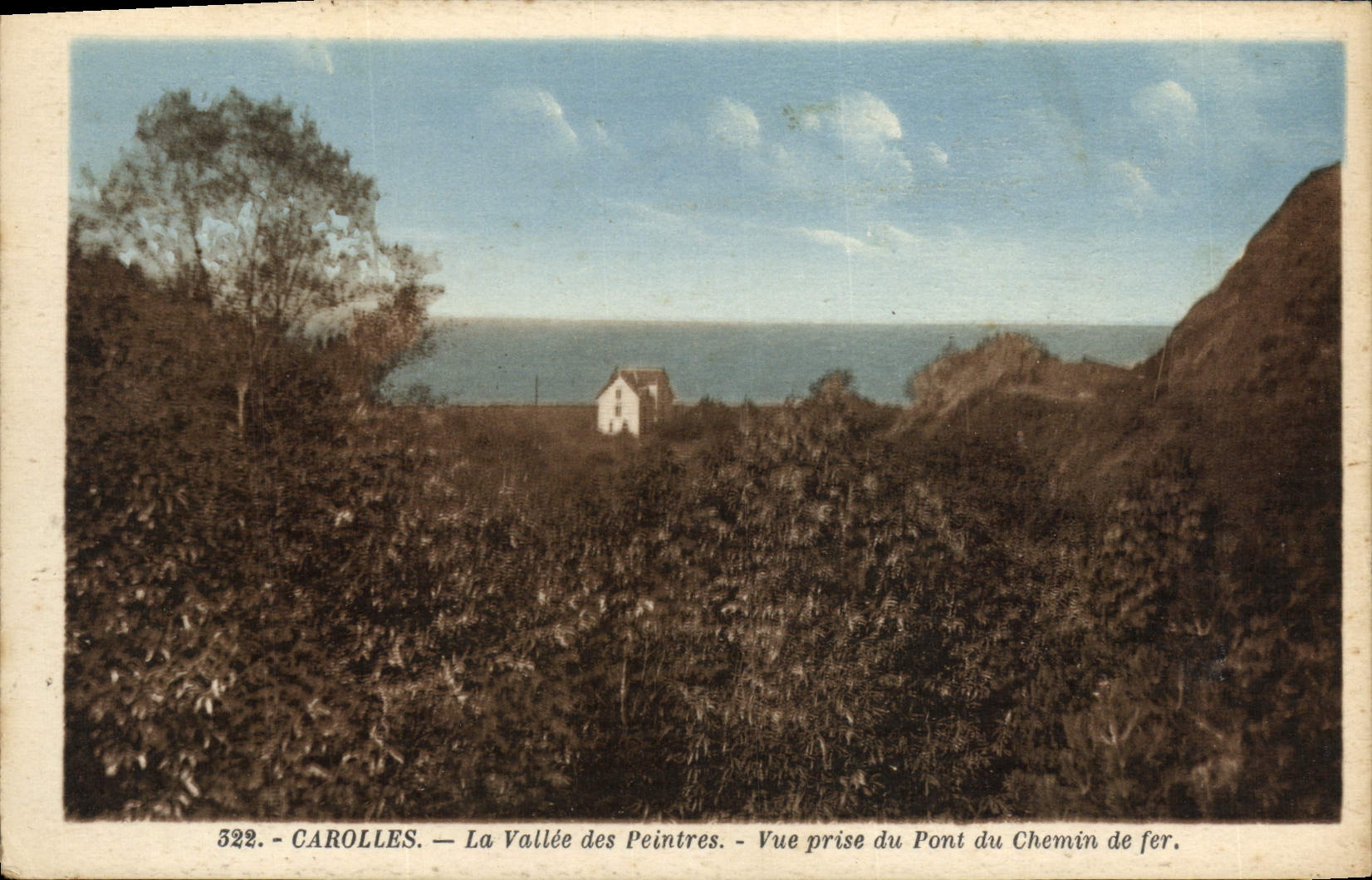 CPA Carolles La Vallee des Peintres Vue Prise du pont du chemin de fer