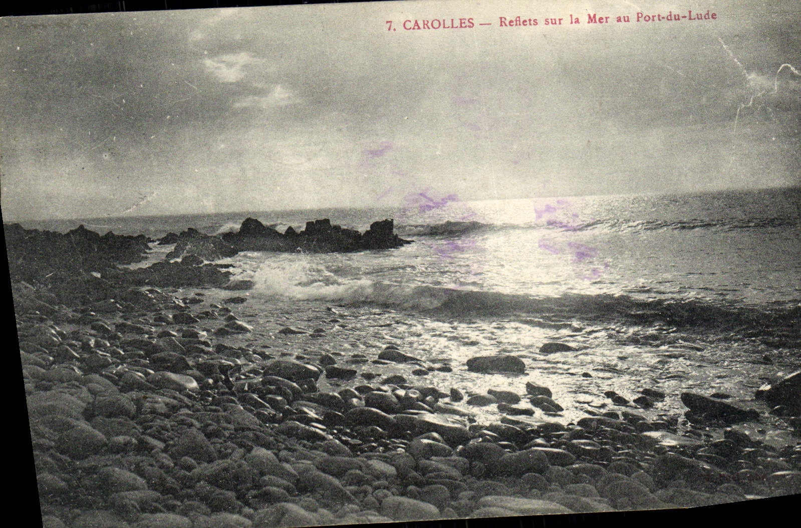 CPA Carolles Reflets sur la mer au Port de Lude