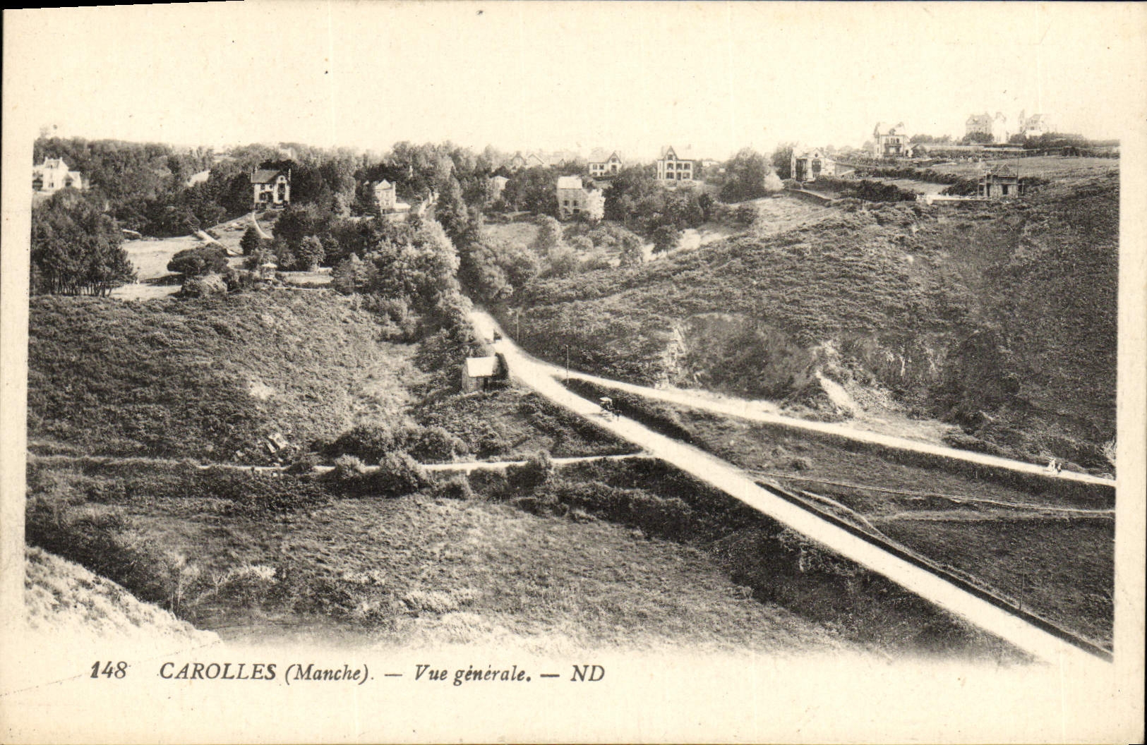 VINTAGE POSTCARD Carolles View