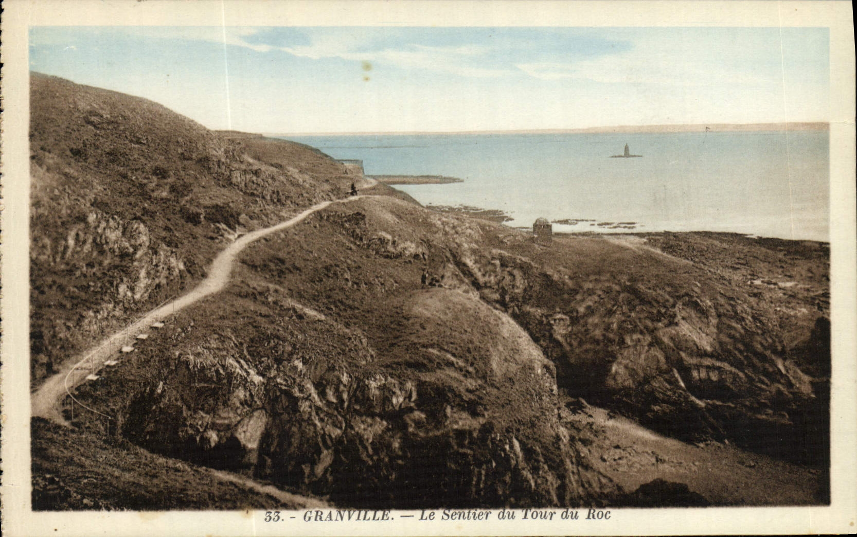 CPA Granville Le Sentier Du Tour Du Roc