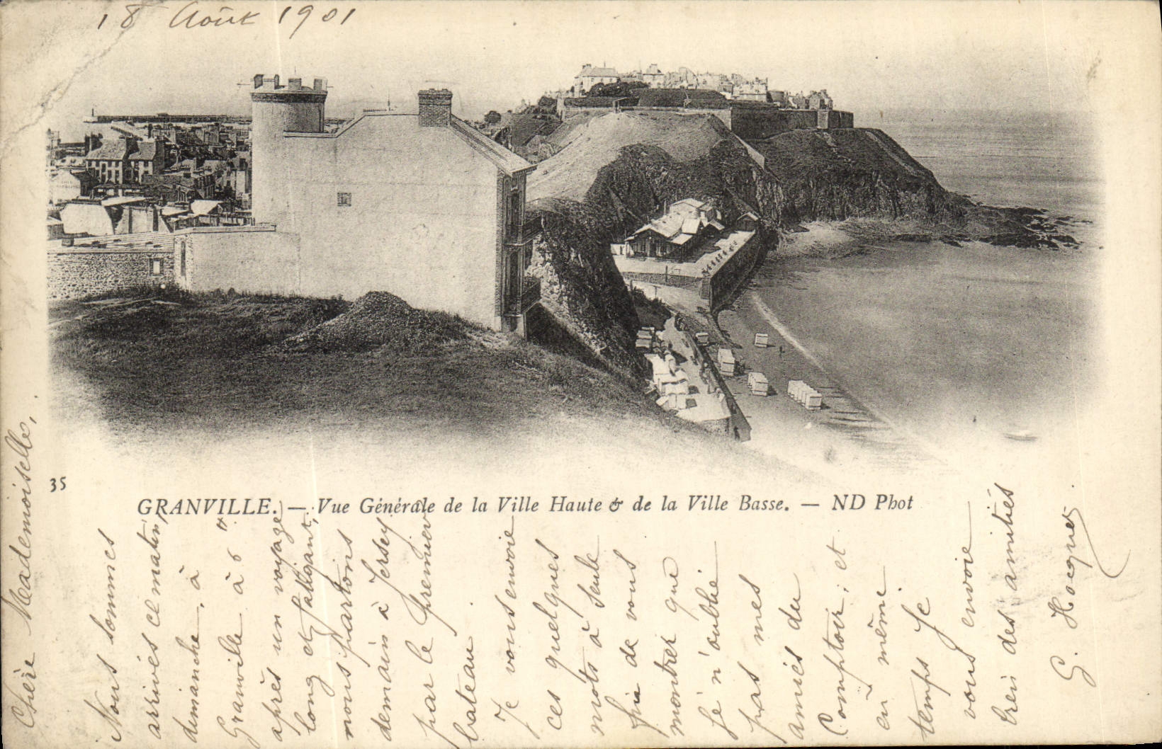 CPA Granville Vue Generale De La Ville Haute De La Ville Basse