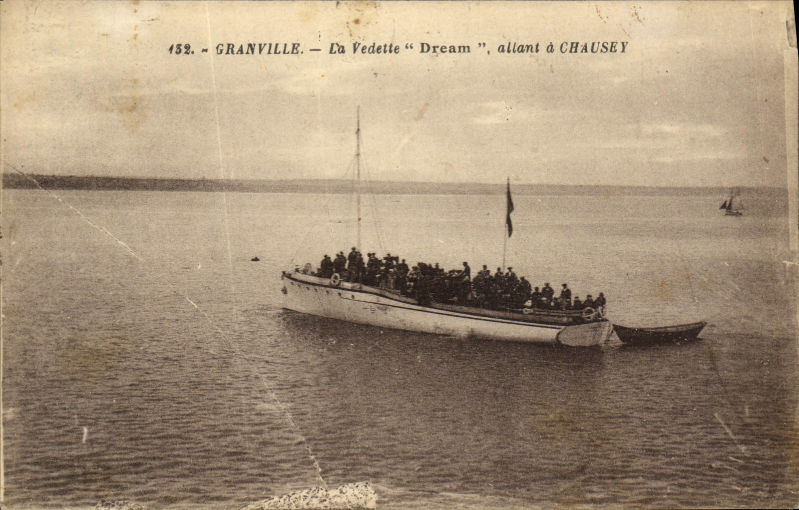 CPA Granville La Vedette Dream allant a Chausey Bateau