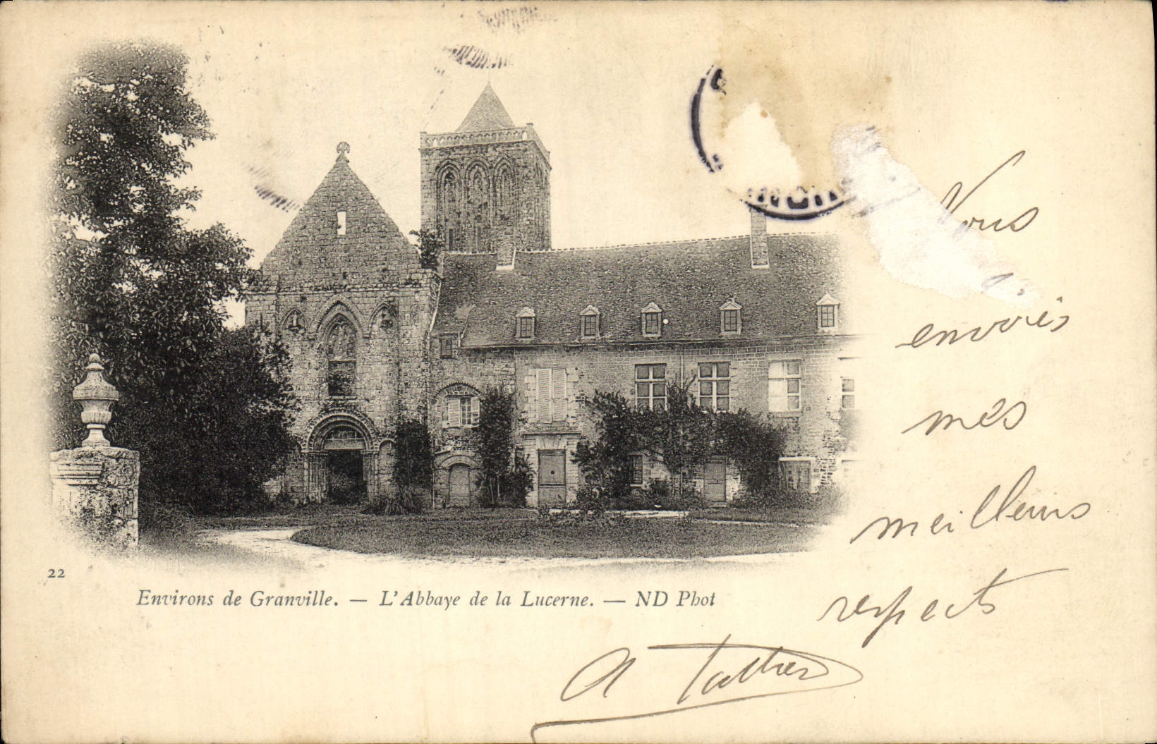 CPA Environs de Granville l'Abbaye de la Lucerne