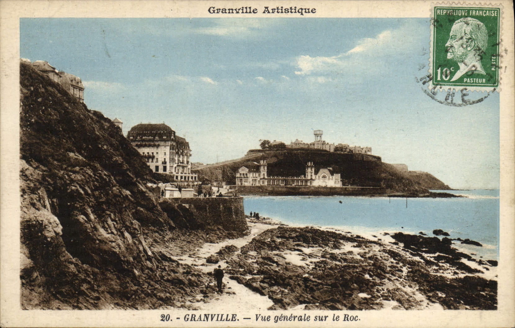 CPA Granville Vue generale sur le Roc